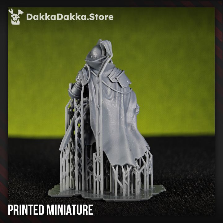 Torquemadas Cortezs Comandante, Trench Warfare proxy miniature, 28mm heroic scale unpainted resin, view 4