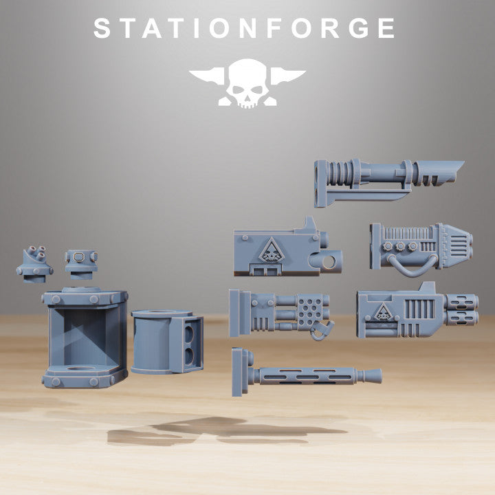 Scavenger Prospector, Tech Priests proxy miniature, 28mm heroic scale unpainted resin, view 8
