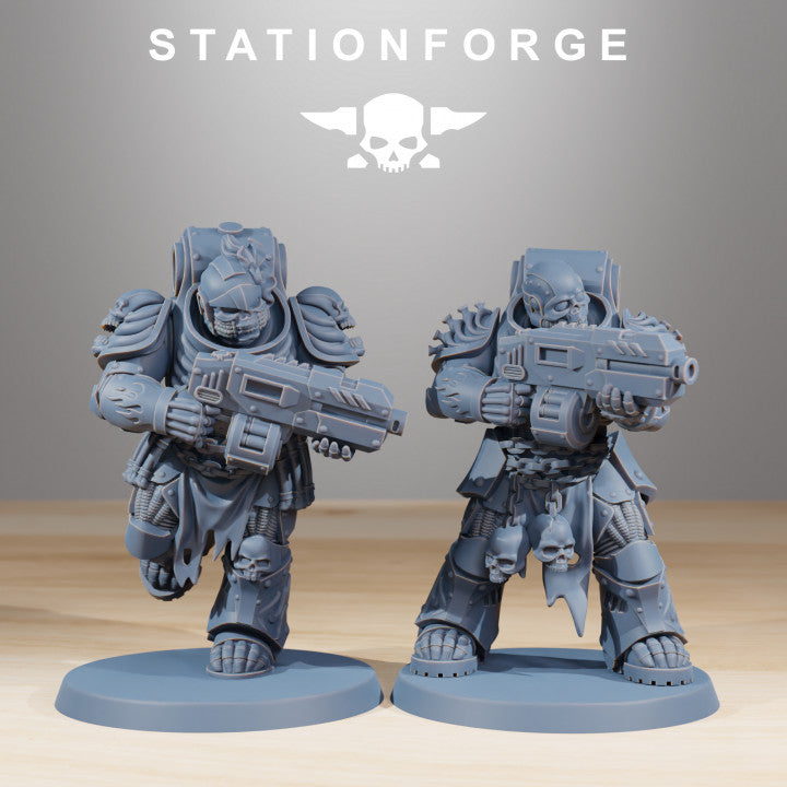 Space Knights Doom Reapers (10 Units), proxy miniature, squad, 28mm heroic scale unpainted resin, view 7