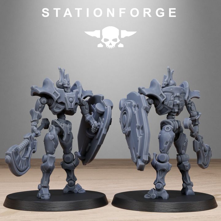 Necro Blades, proxy miniature, 28mm heroic scale unpainted resin, view 5