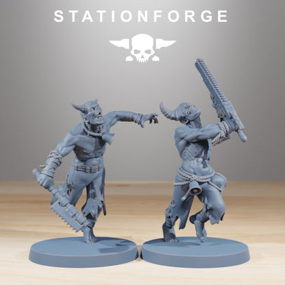 Dark Space Knights Guard Walkers (11 Units), proxy miniature, squad, 28mm heroic scale unpainted resin, view 8