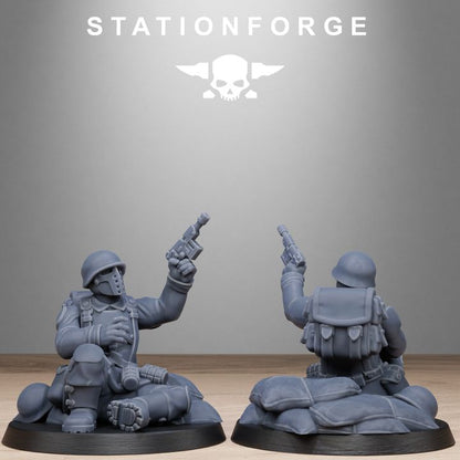 Free Guard Fallen, Imperial Army proxy miniature, infantry, 28mm heroic scale unpainted resin, view 5