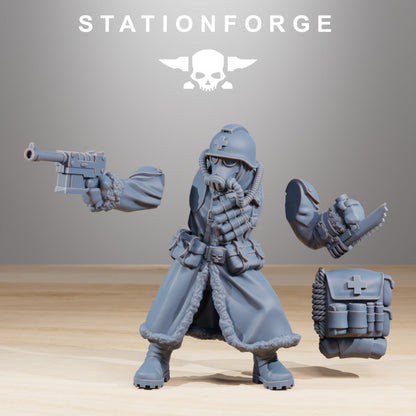 Imperial Army Grim Guard Frostwatch (10 Units), 28mm heroic scale unpainted resin, view 7
