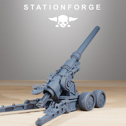 Grim Guard Heavy Artillery, Imperial Army proxy miniature, 28mm heroic scale unpainted resin, view 7