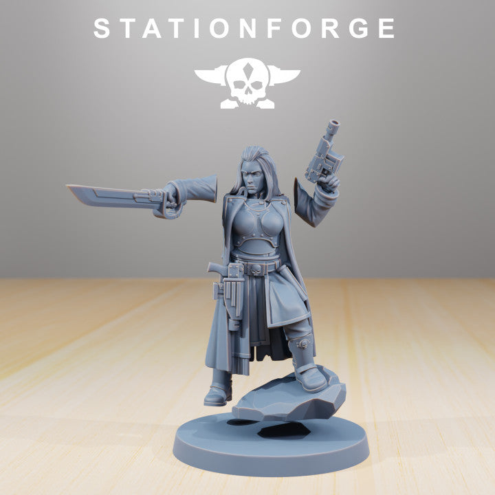 The Duchess, Imperial Army proxy miniature, character, 28mm heroic scale unpainted resin, view 2
