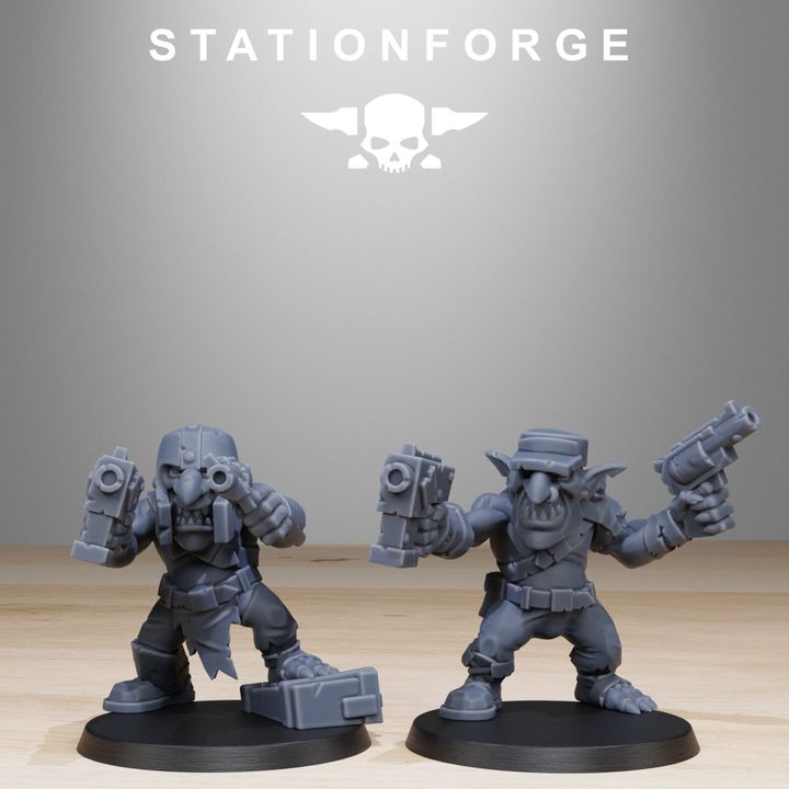 Orks Gobs Infantry Reborn (20 Units), proxy miniature, squad, 28mm heroic scale unpainted resin, view 8