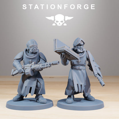 Imperial Army Royal Guard Templars (12 Units), 28mm heroic scale unpainted resin, view 6