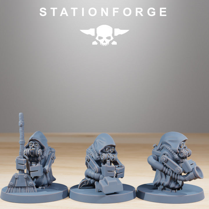 Tech Priests Scavenger Bobby Gang (21 Units), 28mm heroic scale unpainted resin, view 7