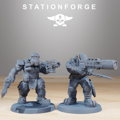 Orks Skillers, proxy miniature, 28mm heroic scale unpainted resin, view 7