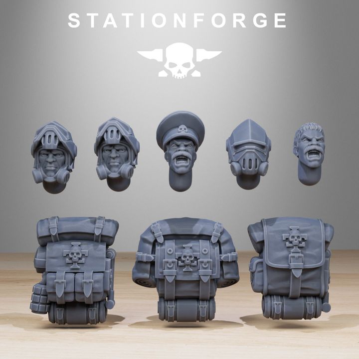 Imperial Army Royal Guard Patrol (10 Units), 28mm heroic scale unpainted resin, view 7