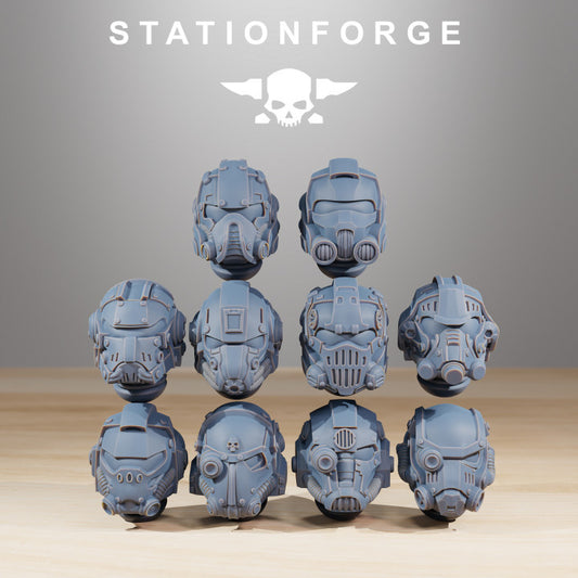 Space Knights Vanguard (10 Units), proxy miniature, squad, 28mm heroic scale unpainted resin, view 2