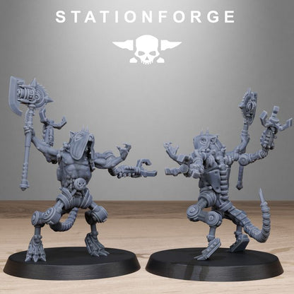 Raticus Technoclaw, Tech Priests proxy miniature, 28mm heroic scale unpainted resin, view 7
