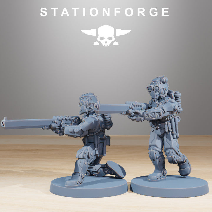 Tech Priests Scavenger Security Patrol (10 Units), 28mm heroic scale unpainted resin, view 7
