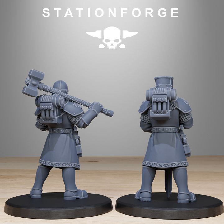 Imperial Army Melee Infantry, proxy miniature, 28mm heroic scale unpainted resin, view 6