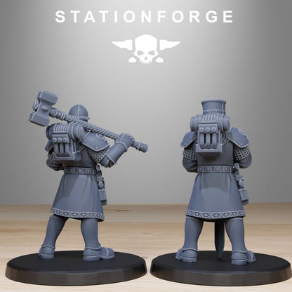 Imperial Army Melee Infantry, proxy miniature, 28mm heroic scale unpainted resin, view 6