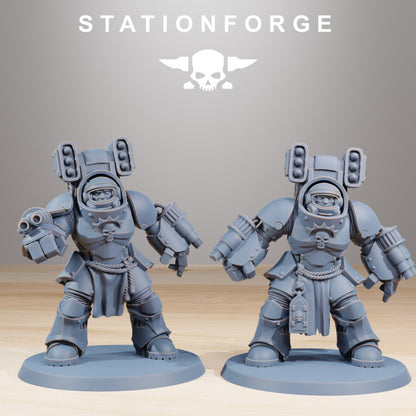 Space Knights Support Vanguard (10 Units), proxy miniature, squad, 28mm heroic scale unpainted resin, view 7