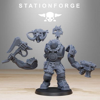 Orks Trolls (10 Units), proxy miniature, squad, 28mm heroic scale unpainted resin, view 2