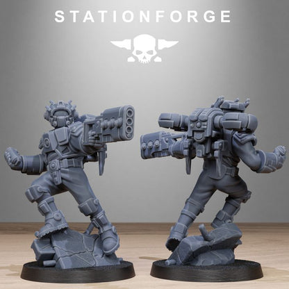 Tuai Skyguards, proxy miniature, 28mm heroic scale unpainted resin, view 9