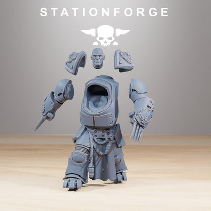 Space Knights Vanguard Melee Unit (10 Units), proxy miniature, squad, 28mm heroic scale unpainted resin, view 7
