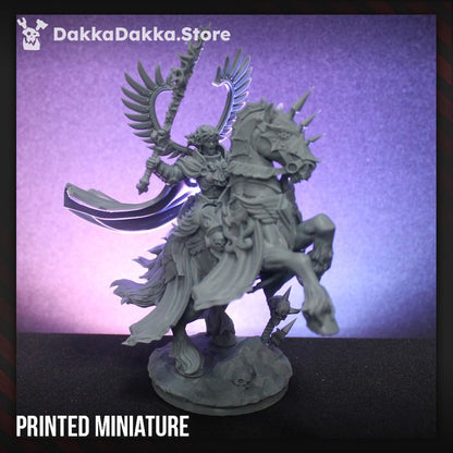 Battle Sisters Saint Seraphiel, proxy miniature, 28mm heroic scale unpainted resin, view 7