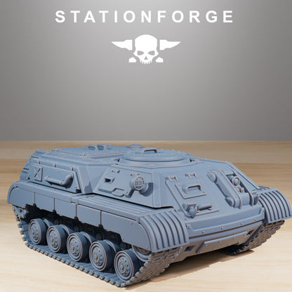 Grim Guard Support Tank, Imperial Army proxy miniature, 28mm heroic scale unpainted resin, view 7