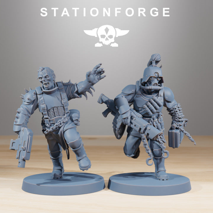 Dark Space Knights Guard The Forsaken (13 Units), proxy miniature, squad, 28mm heroic scale unpainted resin, vi, view 8