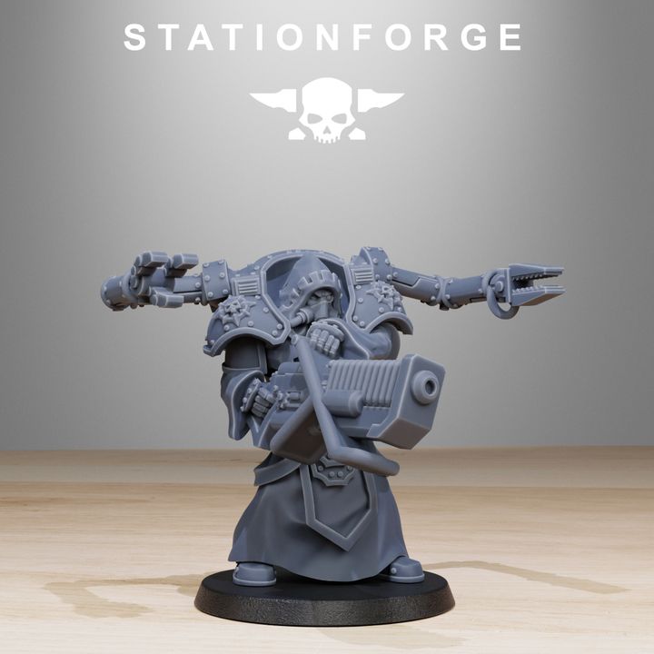 Tech Priests Scavenger Volatiles Infantry (10 Units), 28mm heroic scale unpainted resin, view 7