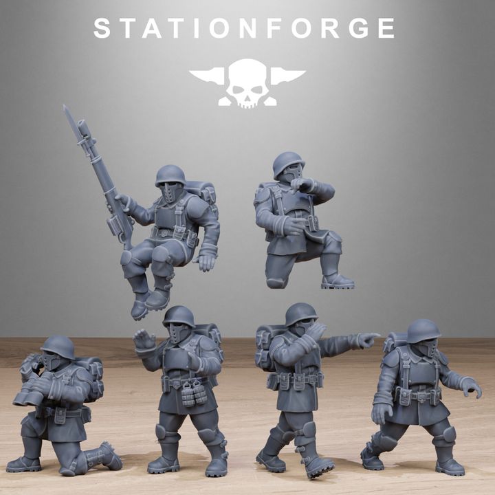Free Guard Light Artillery, Imperial Army proxy miniature, 28mm heroic scale unpainted resin, view 8