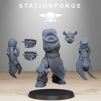 Dark Space Knights Mutants, proxy miniature, 28mm heroic scale unpainted resin, view 7
