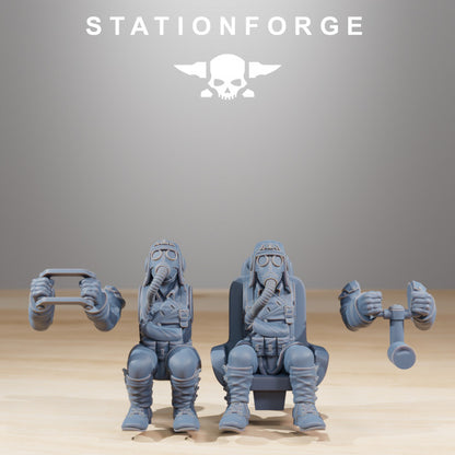 Grim Guard Sf-14A Biplane, Imperial Army proxy miniature, infantry, 28mm heroic scale unpainted resin, view 2