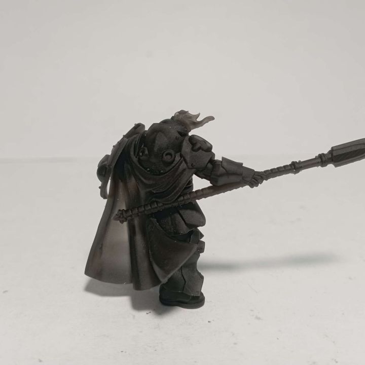 Techeart Commander, Space Knights proxy miniature, character, 28mm heroic scale unpainted resin, view 5