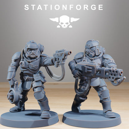 Imperial Army Vaskar Commandos (10 Units), 28mm heroic scale unpainted resin, view 7