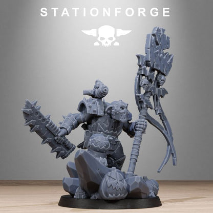 Orks Boo Basher, proxy miniature, 28mm heroic scale unpainted resin, view 8