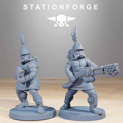 Imperial Army Grim Guard Aquilastra (12 Units), 28mm heroic scale unpainted resin, view 6