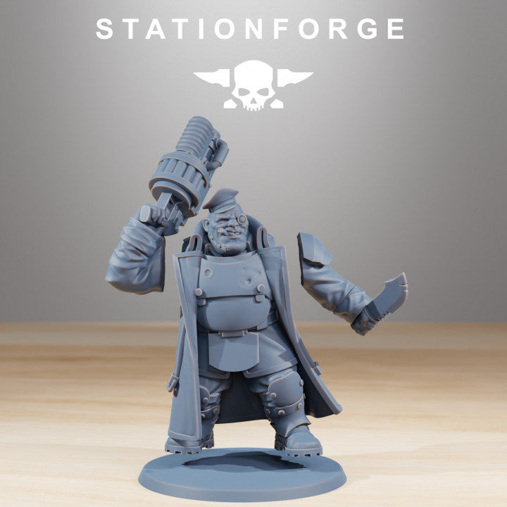 Grim Guard Mutants, Imperial Army proxy miniature, infantry, 28mm heroic scale unpainted resin, view 7