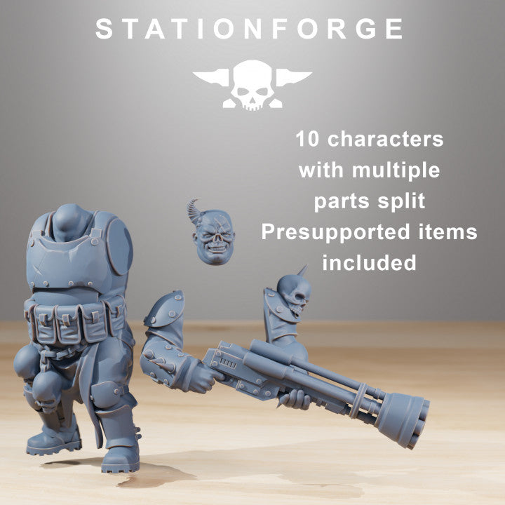 Dark Space Knights Guard Nomads, proxy miniature, infantry, 28mm heroic scale unpainted resin, view 2