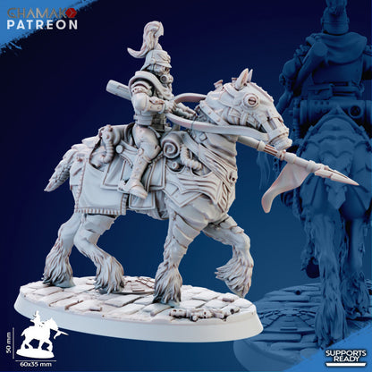 Imperial Army Iron Korps Blitz Cavalry (5 Units), 28mm heroic scale unpainted resin, view 2