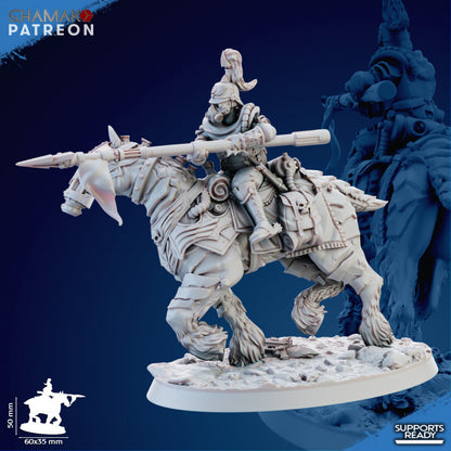 Imperial Army Iron Korps Blitz Cavalry (5 Units), 28mm heroic scale unpainted resin, view 3