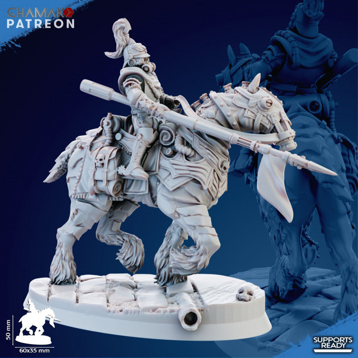 Imperial Army Iron Korps Blitz Cavalry (5 Units), 28mm heroic scale unpainted resin, view 5
