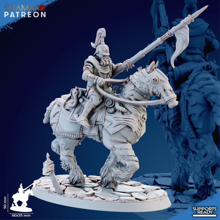 Imperial Army Iron Korps Blitz Cavalry (5 Units), 28mm heroic scale unpainted resin, view 4