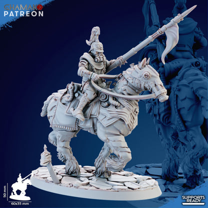Imperial Army Iron Korps Blitz Cavalry (5 Units), 28mm heroic scale unpainted resin, view 4