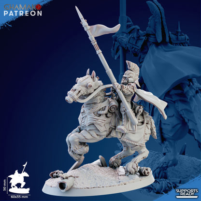 Imperial Army Iron Korps Blitz Cavalry (5 Units), 28mm heroic scale unpainted resin, view 6