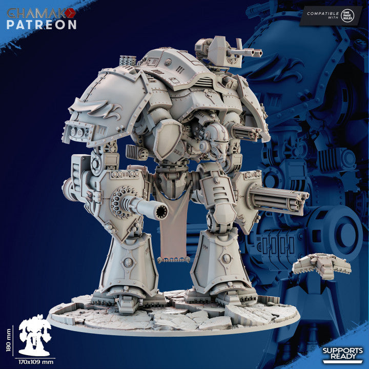 Imperial Byzantium Titan, Titans proxy miniature, walker, 28mm heroic scale unpainted resin