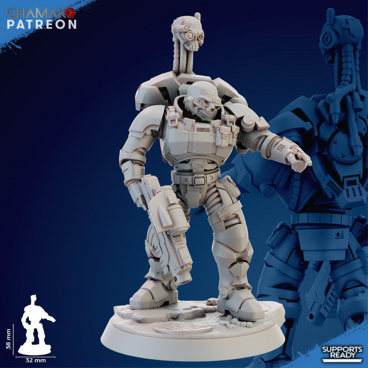 Space Knights Imperators Incursor With Servospy (10 Units), proxy miniature, squad, 28mm heroic scale, view 5