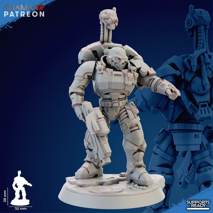 Space Knights Imperators Incursor With Servospy (10 Units), proxy miniature, squad, 28mm heroic scale, view 5