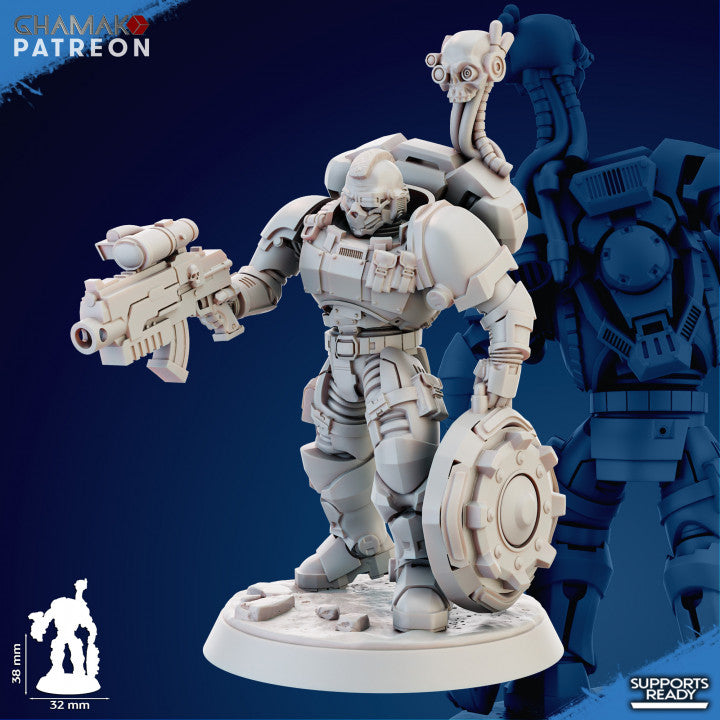 Space Knights Imperators Incursor With Servospy (10 Units), proxy miniature, squad, 28mm heroic scale, view 9