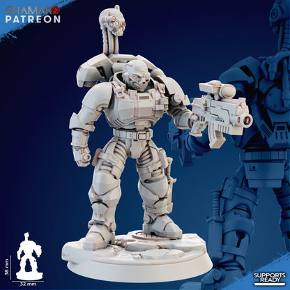 Space Knights Imperators Incursor With Servospy (10 Units), proxy miniature, squad, 28mm heroic scale, view 10