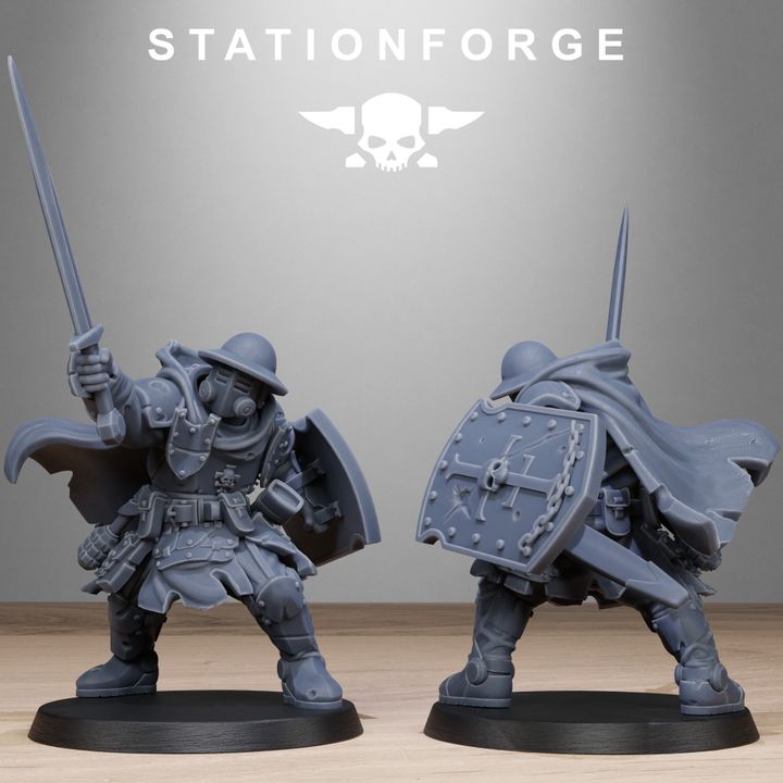Royal Guard Bloodwardens, Imperial Army proxy miniature, infantry, 28mm heroic scale unpainted resin