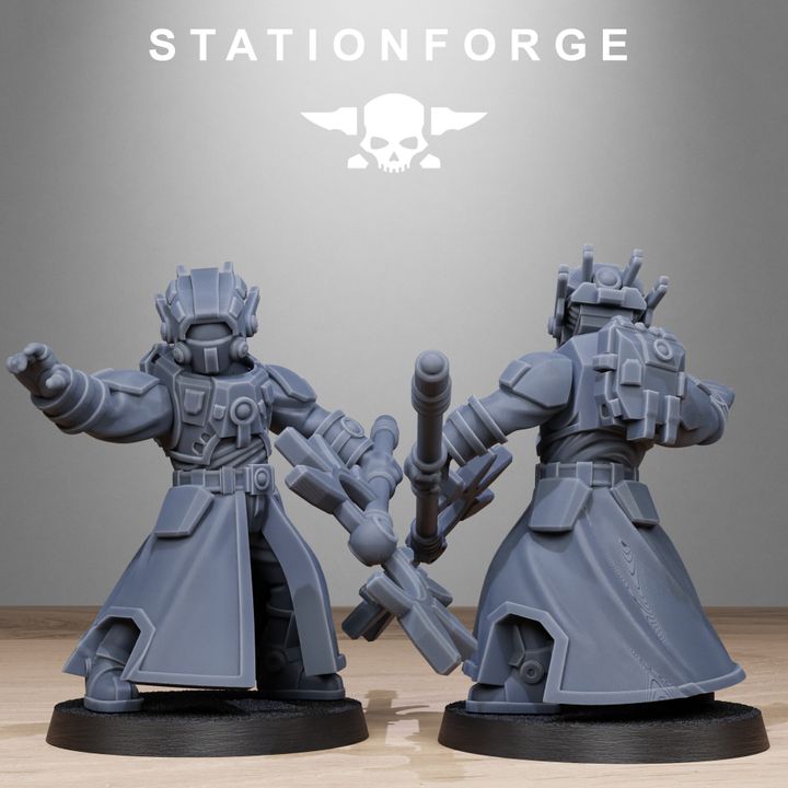 Tuai Priests, proxy miniature, character, 28mm heroic scale unpainted resin, view 4