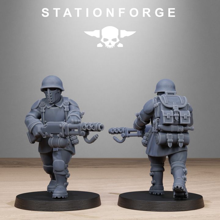 Free Guard Builder Kit, Imperial Army proxy miniature, infantry, 28mm heroic scale unpainted resin, view 9
